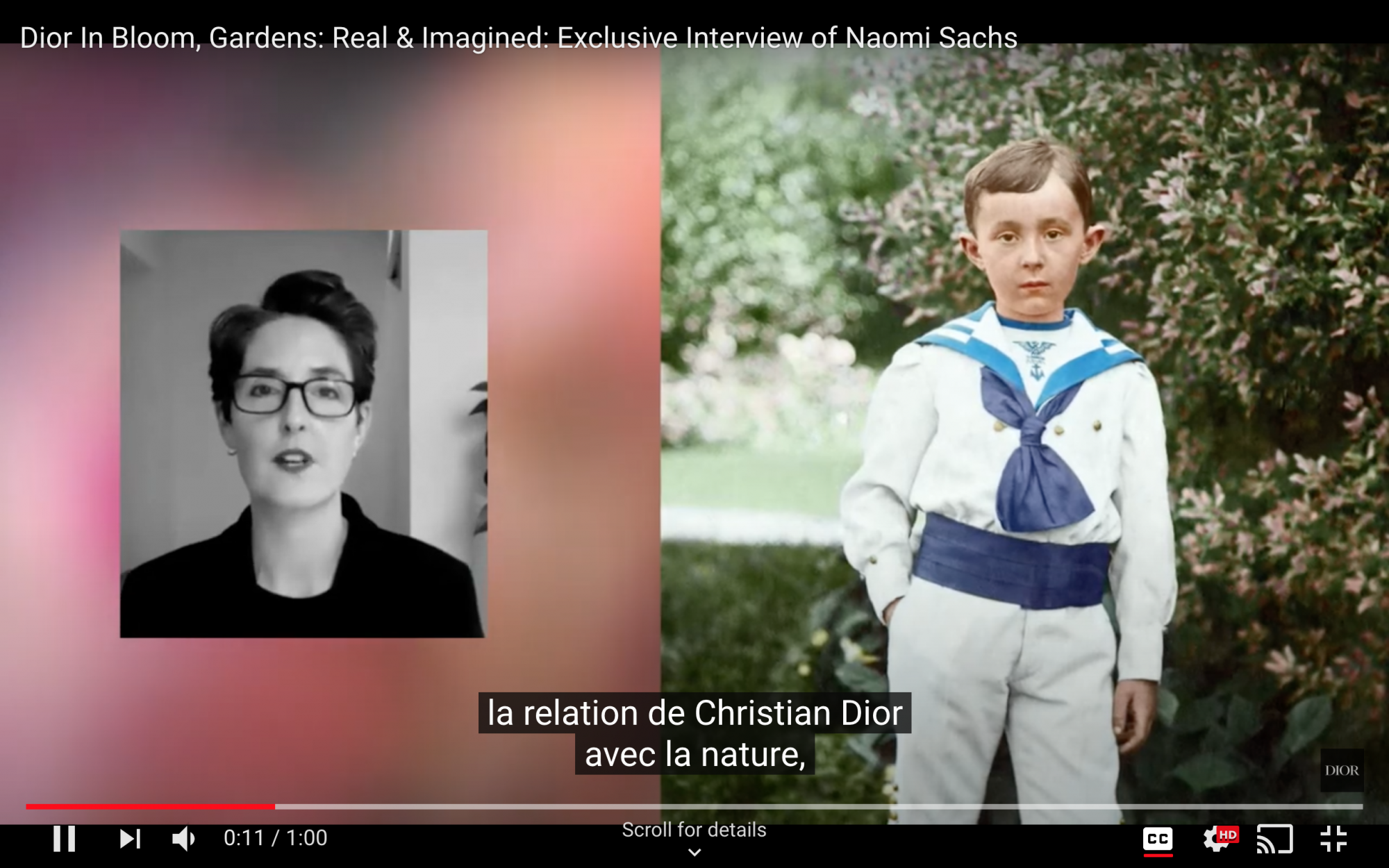 Photo of Naomi Sachs' Dior interview