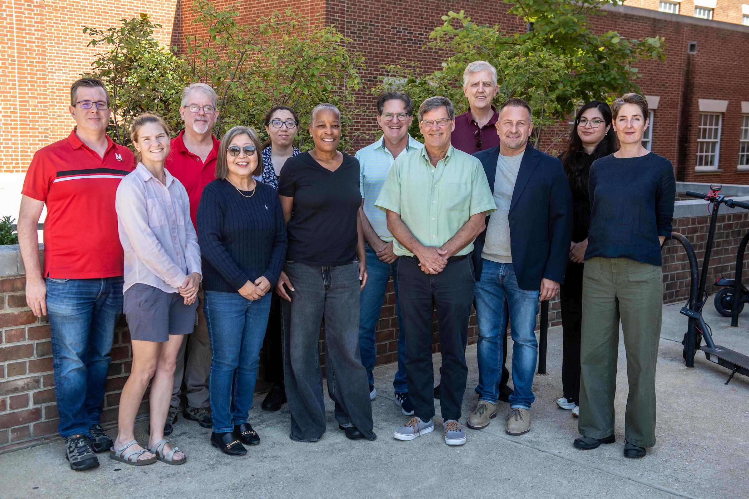 Faculty and Staff outside of PLS building.
